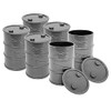 Set of 6 Gray Oil Drums for Wrestling Action Figures