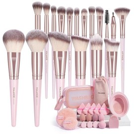 MAANGE 37개 메이크업 브러시 세트 프리미엄 파운데이션 컨실 파우더 아이섀도우 합성 MAANGE 37-Piece Makeup Brush Set Premium Foundation Concealer Powder Eyeshadow Synthetic [Black]