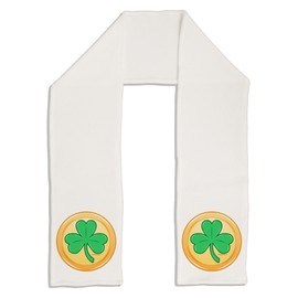 TooLoud Shamrock Button Vector Design Adult Fleece 64" Scarf