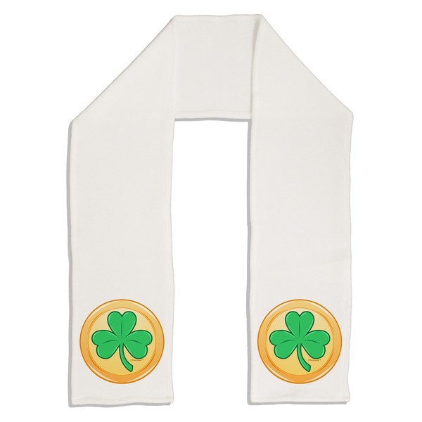 TooLoud Shamrock Button Vector Design Adult Fleece 64" Scarf