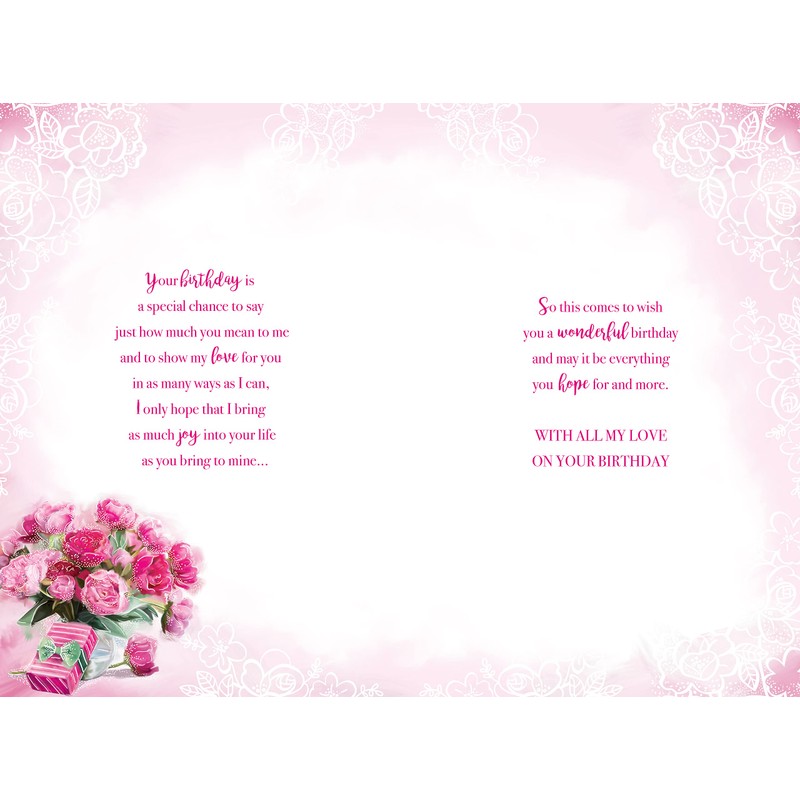 For My Wife 80 80th Today Flowers Happy Birthday Card