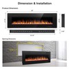 Joy Pebble 36 inch Electric Fireplace Inserts, in-Wall Recessed and