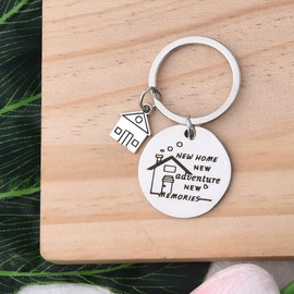 New Home Gifts for Best Friend Housewarming Gifts for New Home Dad Mom Christmas Xmas Gifts for Girlfriend Boyfriend New Home New Advance New Memories Keychain Gifts for New Homeowner Wife Husband