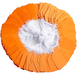Price Tags with String Attached, 500 PCS Marking Tags for Crafts, Clothing and Gift Wrap (2.75"x1.57",Orange)
