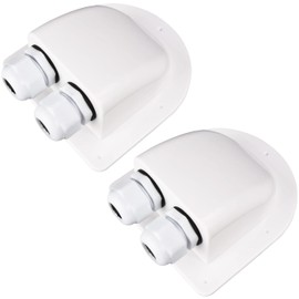 Greluma Pack of 2 ABS Solar Double Cable Entry Glands for All Cable Types 2.5mm² to 6mm² for Solar Projects on Motorhomes, Motorhomes, Caravans, Boat Cabins