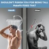 All Metal Dual Shower Heads Combo with Curved Extension Arm,
