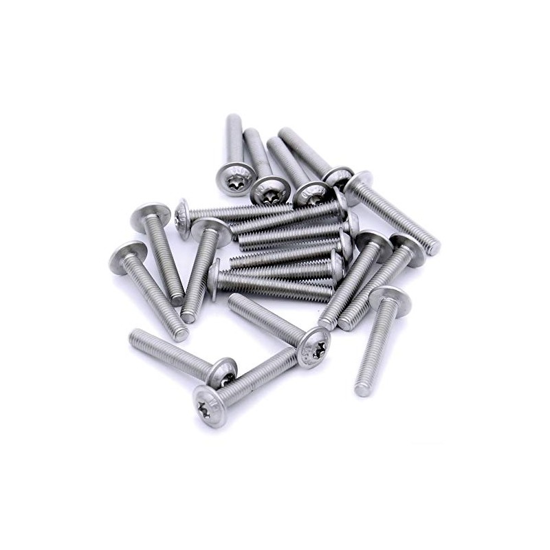 M3 (3mm x 20mm) Flanged TX Socket Button Machine Screw