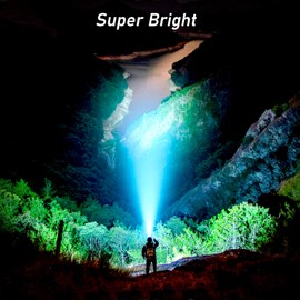 Blukar LED Headlamp Rechargeable,2000L High Lumen Super Bright Dimmable Headlight Flashlight with Motion Sensor- 8 Modes,Spotlight&Floodlight,IPX5 Waterproof for Camping,Hiking,Running -2 Pack-Blue