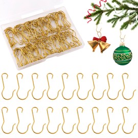 Ornament Hooks, 100 Pack Ornament Hangers, Christmas Ornament Hooks, Ornament Hooks for Christmas Trees, Christmas Hooks for Ornaments, Christmas Tree Hooks Ornaments Christmas Tree Decorations, Gold