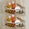 Nokozan Triangular Corner Shower Caddy - Stainless Steel Rust-Resistant Bathroom