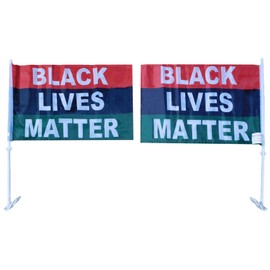 Trade Winds Wholesale Lot of 12 Black Live Matter BLM Red Black Green 68D Rough Tex Knit Double Sided 12x18 12"x18" Car Vehicle Flag
