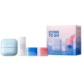LANEIGE LANEIGE Icons To Go Set: Cream Skin, Water Bank Cream, Lip Sleeping Mask, Water Sleeping Mask