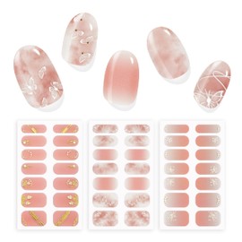 Topforce Nail Seal, Just Stick, Gel Nail Seal, No Hardening Required (3 in 1 Set of 14 Sticks), Nail Seal, Gel Nail, Just Stick, Nail Design, Nail Wrap, For Hands, Long Lasting, Gel Nail Seal, Cute