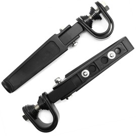 EATAKWARD Universal Motorcycle Foot Pegs Highway Pegs, Footpeg U clamp Replacement for 1 Inch to 1-1/4 Inch Engine Guard Crash Bar (Black)