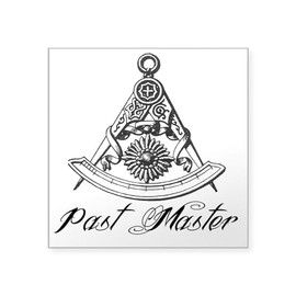 CafePress Past Master with Jewel Square Sticker 3 X 3 Square Bumper Sticker Car Decal