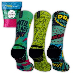 Jungle Socks Padel Series - High Performance Socks for Padel, Breathable, Compressive and Reinforced, pack 3 padel