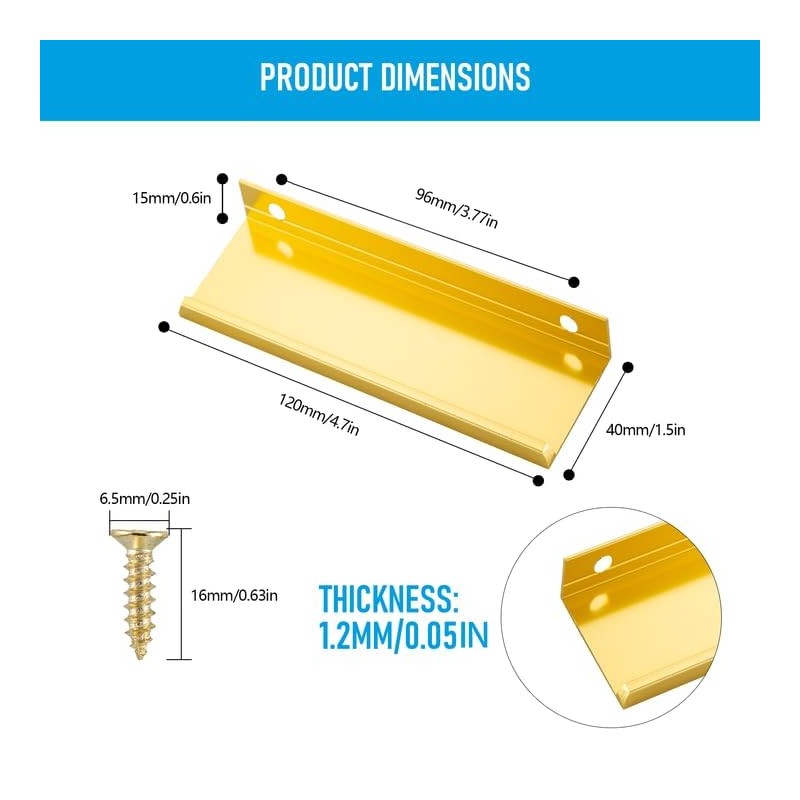 HOME MASTER HARDWARE 10 Pack Edge Finger Pulls for Cabinets