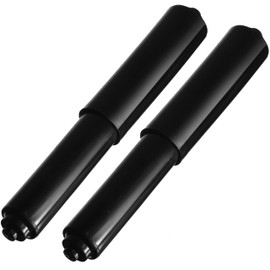 2 Pack - Black Toilet Paper Holder Spring Loaded Roller Replacement Rod