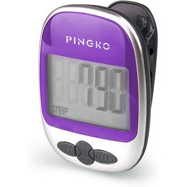 PINGKO Walking Pedometer Accurately Track Steps Portable Sport Pedometer Step/Distance/Calories/Counter Fitness Tracker, Calorie Counter-Purple