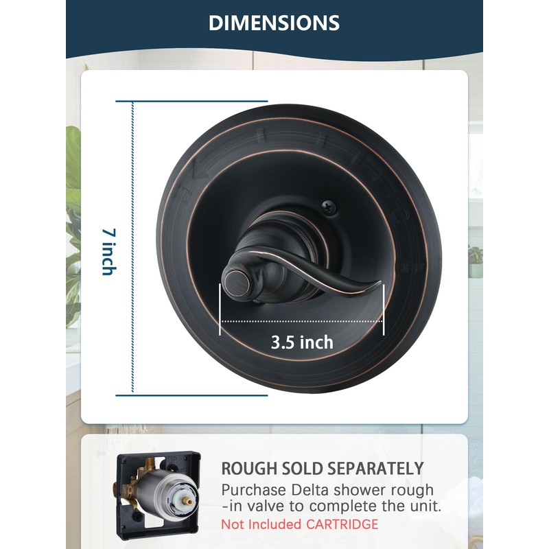 DLymtrx Replacement for Delta 13/14 Series BT14096 Trim Kit, Shower
