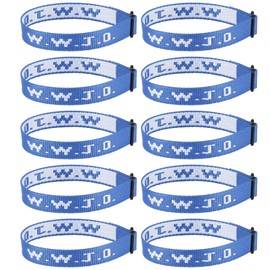 Aospkle 10PCS WWJD Christian Bracelet Pack for Women Men, Christian Gifts Wristbands, WWJD Bracelets - What Would Jesus Do Bracelet, 10 Royal Blue