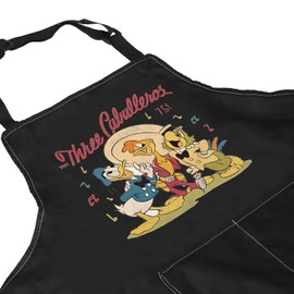 BAUNA Three Caballeros Kitchen Apron Magic Kingdom Apron with Pocket Mexico Travel Kitchen Decor Housewarming Gift, Three Aprons, One size fits all