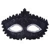 Black Venetian Mask Masquerade Mask with Elegant Vintage Princess Lace