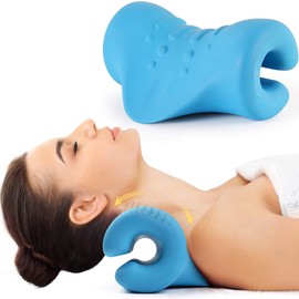 Neck Stretcher Support Pillow C Curvature Cervical Spine Traction Support Massage Pillow for Neck and Shoulder Relaxation
