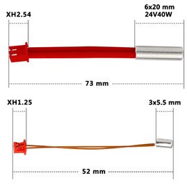 Sprite Extruder Pro Kit 300℃ Cartridge Heater 24V 40W + Thermistor NTC100K High Temperature Sensor Compatible with Creality Ender 3 S1 Pro, CR10 Smart Pro, Sermoon V1 3D Printer (Heater thermistor)