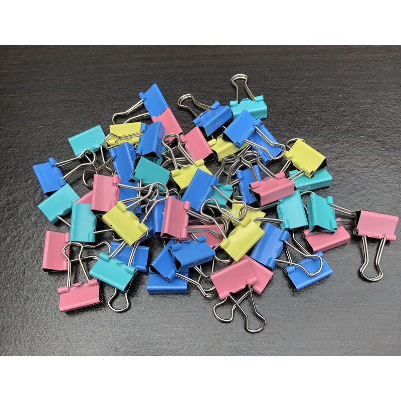 15mm Small Assorted Design Foldback Clips Paper Binder Clamps Clips