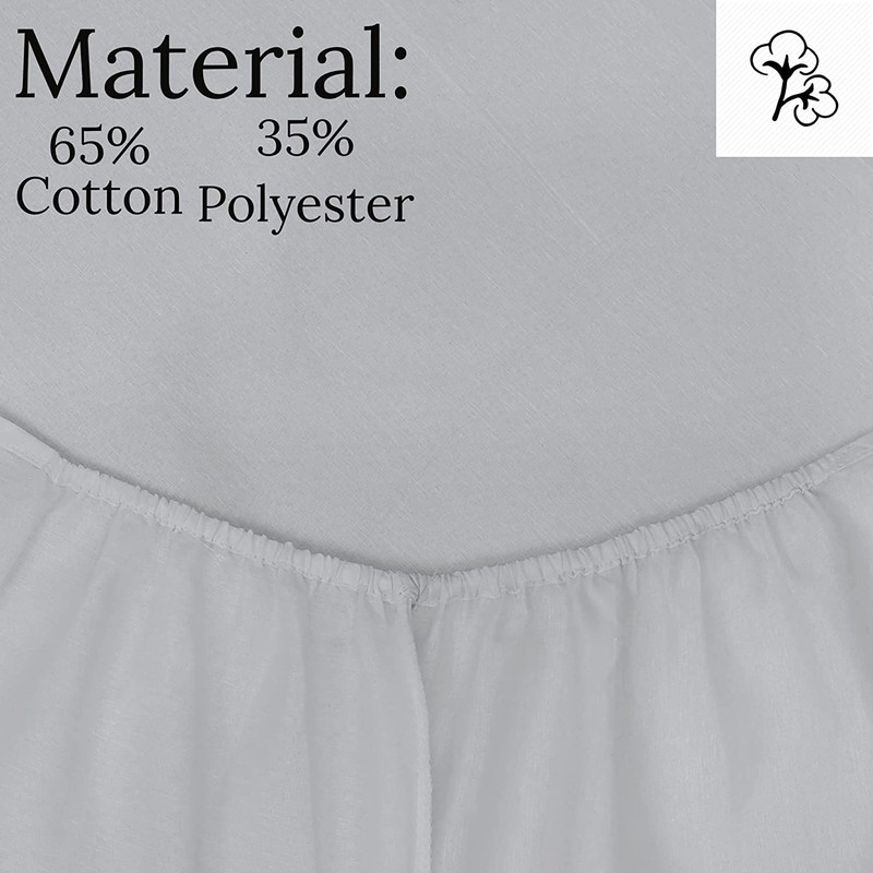 Silver Grey Double fitted sheet Non-iron, Soft, Plain 200TC polycotton