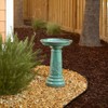 Smart Solar 207239-MG Wingate Birdbath, Mint