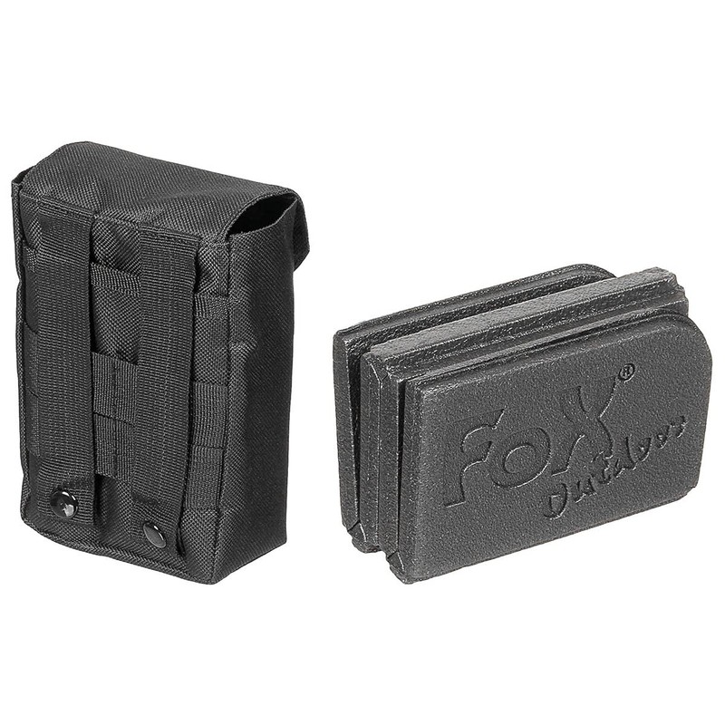 Fox Outdoor Thermal Folding Seat Cushion with Molle Pouch (Black)