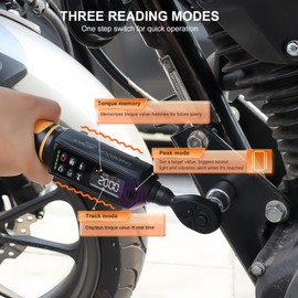 Uharbour Digital Torque Wrench 1/4 Drive, 1.1-22.1 Ft-lbs/1.5-30Nm Range, Electric Torque Wrench with Dual Direction Ratchet, ±2% Accuracy with Vibration, Buzzer and LED Alert