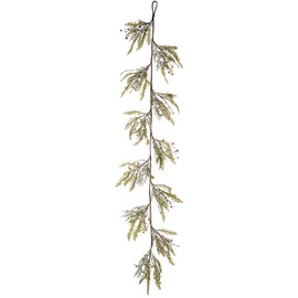 SilksAreForever 6' Berry & Pine Artificial Garland -Gold/Green (Pack of 2)