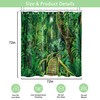 Nature Forest Wooden Bridge Shower Curtain 3D Rain Forest Scenic