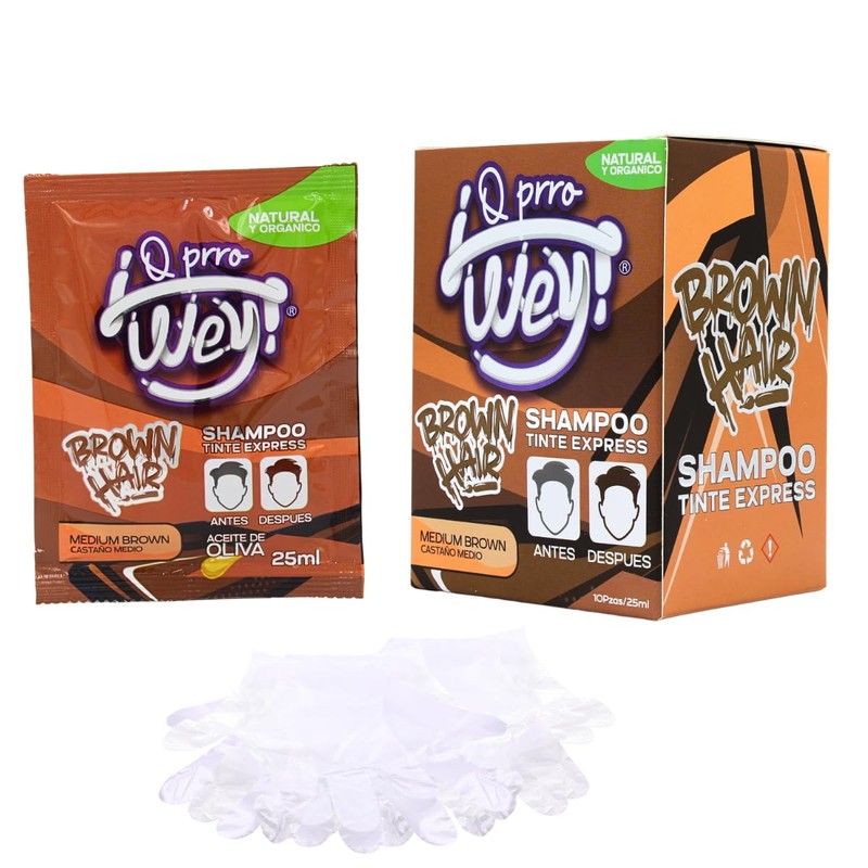 Q Prro Wey Shampoo Cubre Canas Hair Dye Shampoo. Tinte