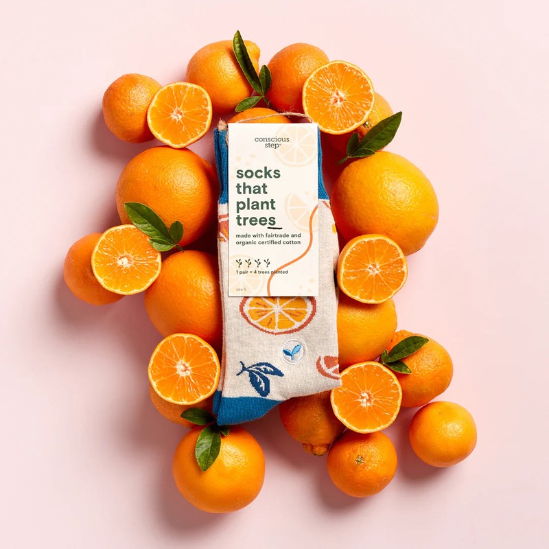 Conscious Step Socks that Plant Trees - Oranges, Medium