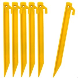 Aktive 52998 - Pack of 6 Plastic Tent Pegs | 23 cm High Plastic | Camping Pegs, Tent Stakes, Camping Accessories, Tent