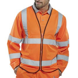 FIRE RETARDANT HI-VIS JERKIN ORANGE L