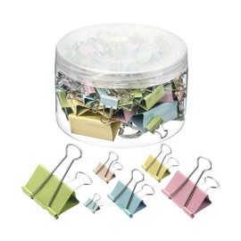 Mr. Pen- Binder Clips, 120 pcs, Assorted Sizes, Colorful Binder Clips Assorted Sizes, Binder Clips Medium, Small Binder Clips, Clips Office Supplies, Paper Clips, Binder Clips Small