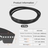 sourcing map 2pcs XPZ1850 EPDM V-Belt, Wedge Section Cut Edge