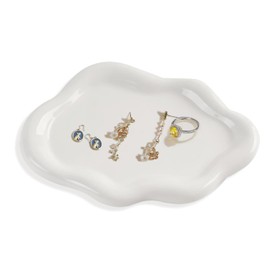 Cloud Jewellery Tray, Ceramic Ring Tray, Jewellery Plate, Aesthetic, Ceramic Ring Bowl, Cloud Jewellery Tray, Cute White Jewellery Plate, Ceramic Jewellery Bowl, Jewellery Plate (White)