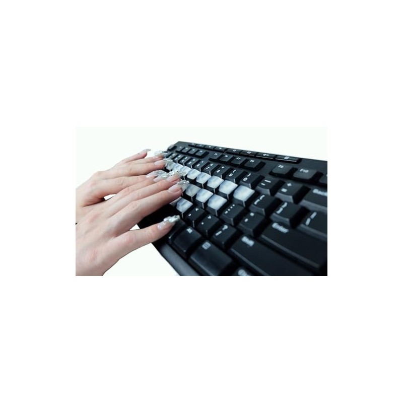 80Pcs DIY Keyboard Keycaps, Nail Shaped Keyboard Stickers Clear Silicone