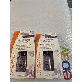Sally Hansen 2 CLEAR  lot Sally Hansen MAXIMUM SHIELD #39198 Strength Treatment FULLSIZE