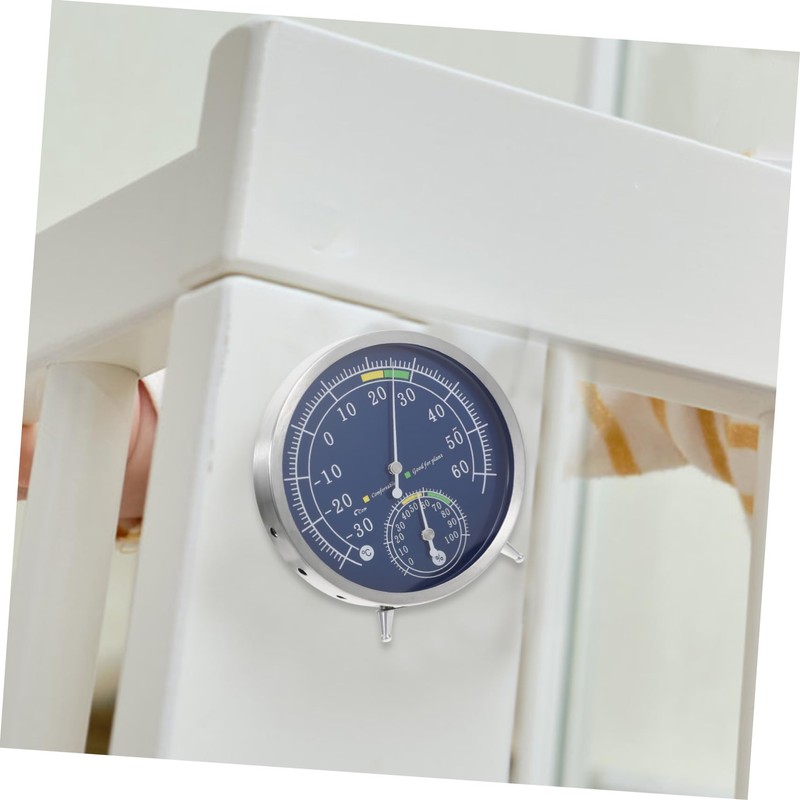 ULTECHNOVO Stainless Steel Thermohygrometer Digital Thermometer Precision Barometer Wireless Sauna
