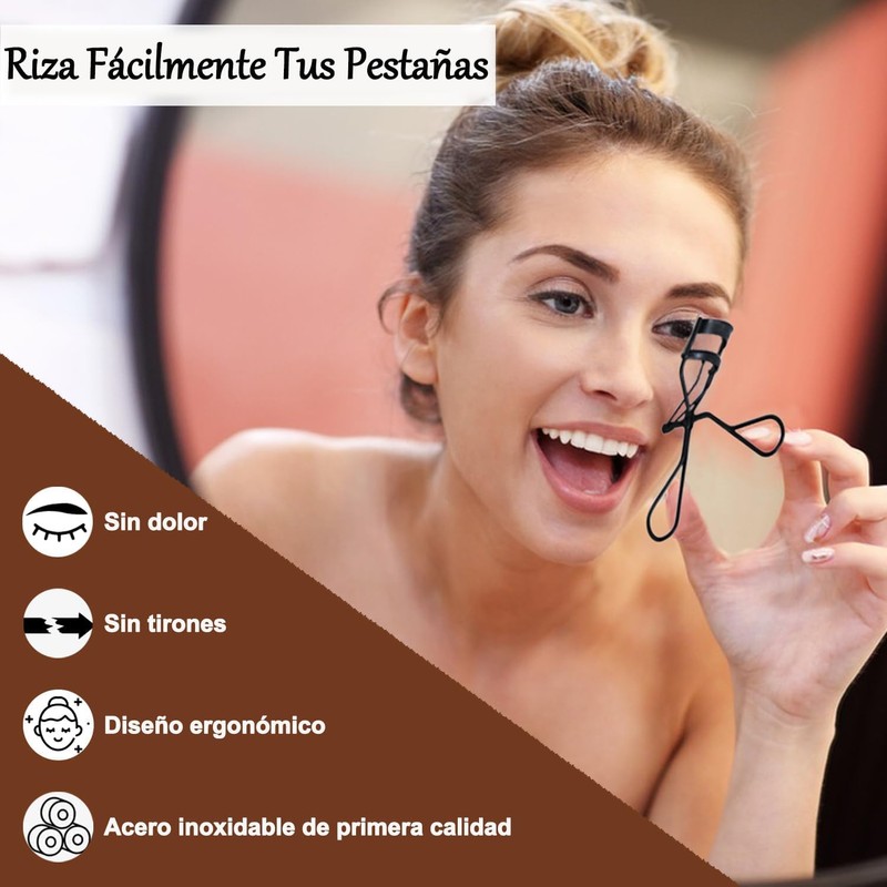 Lumbor37 Rizador de Pestañas para Mujer, Enchinador de Pestañas, Rizador