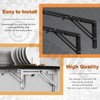 Tanstic 2 Pack 14 Inch Folding Shelf Brackets, Heavy Duty