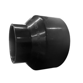 Lesso 4'' to 3'' Pipe Increaser Reducer Coupling, 4-Inch X 3-Inch for Hub X Hub use with 4 Inch & 3 Inch Sewer and Drain Pipe, Black