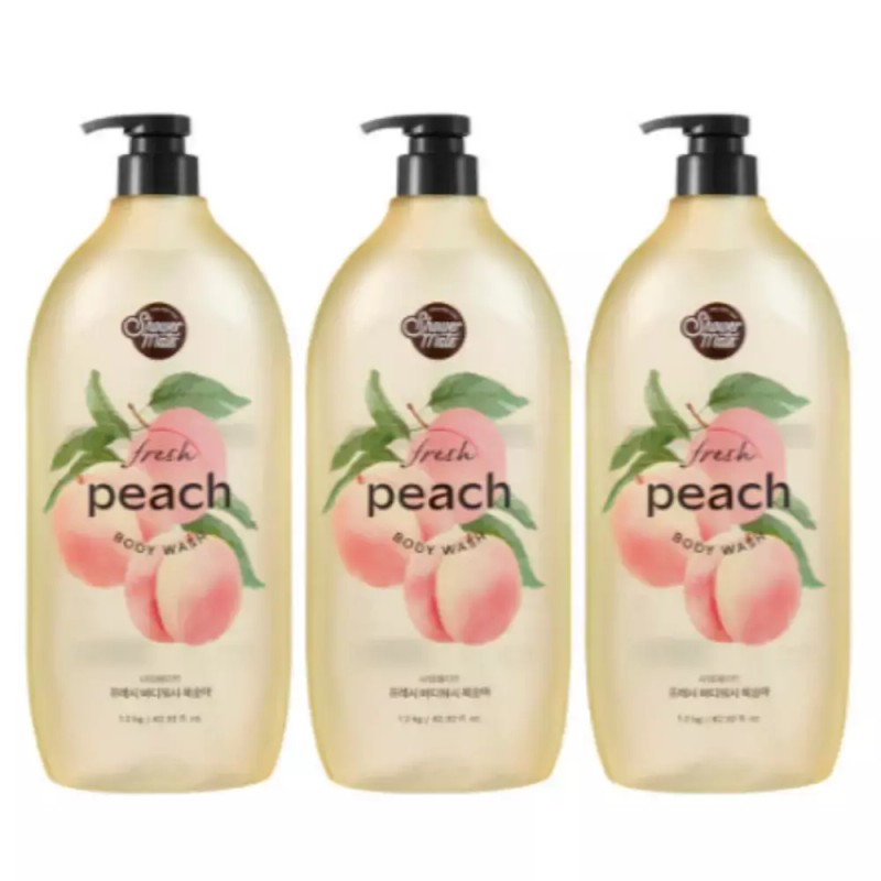 Shower Mate 샤워메이트 바디워시 바디클렌져 복숭아 1.2kg 3개 Shower Mate